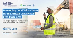 Developing Local Value Chains for the African Continental Free Trade Area