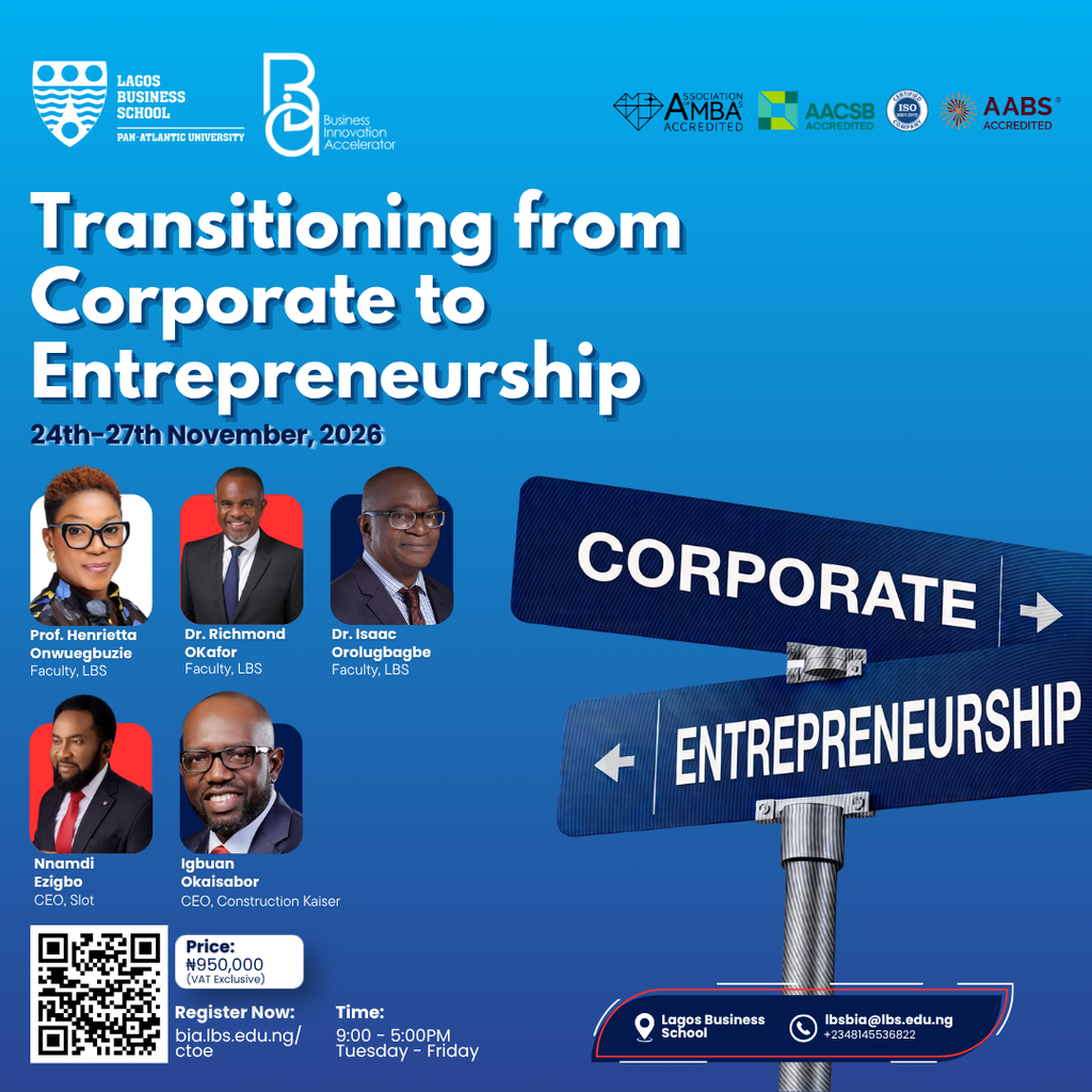Transitioning from Corporate to Entrepreneurship